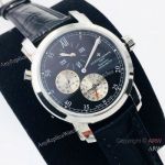 AAA Swiss Vacheron Constantin Malte Dual Time Regulateur Chronometer Watch SS Black Dial